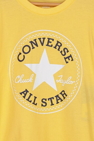 Converse Tricou cu imprimeu logo si aplicatie Core Chuck Fete