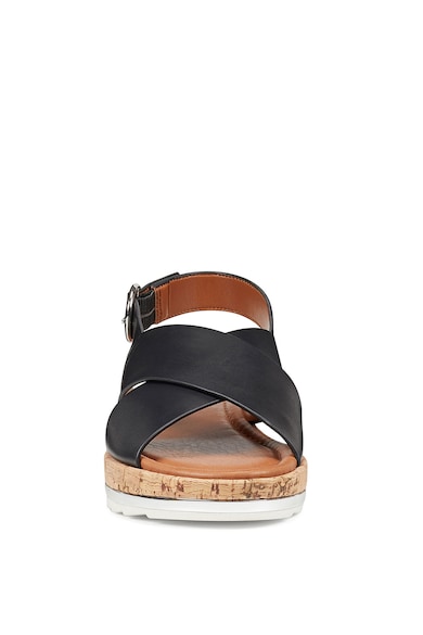 NINE WEST Sandale de piele ecologica, cu talpa cu aspect de pluta Angie Femei