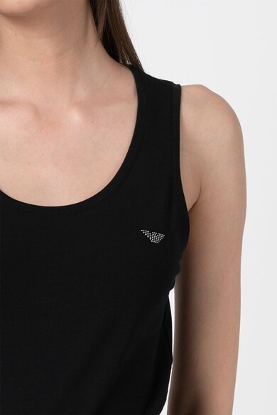 Emporio Armani Underwear Top de casa cu logo din strasuri Femei