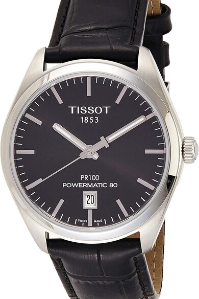 Tissot Часовник Powermatic 80 PR100 с шагрен на каишката Мъже