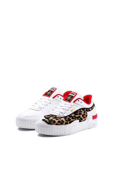 Puma Pantofi sport de piele cu garnitura animal print Cali Femei