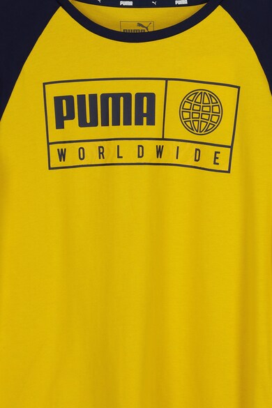 Puma Bluza cu logo, pentru fitness Alpha Graphic Fete