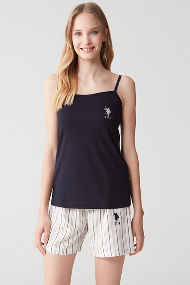 U.S. Polo Assn. Pijama scurta cu imprimeu logo Femei