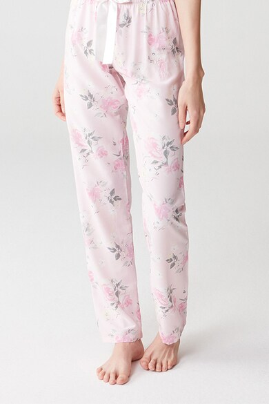 U.S. Polo Assn. Pijama scurta cu imprimeu floral si decolteu in V Femei