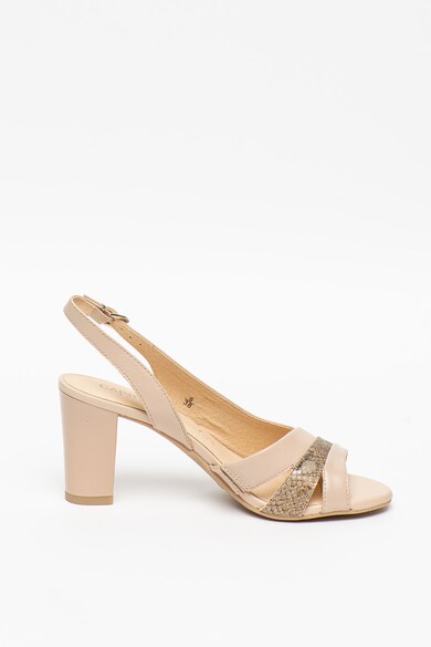 Caprice Sandale slingback de piele cu toc masiv Femei