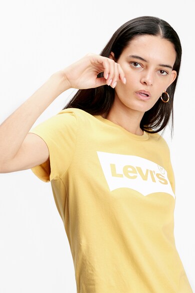 Levi's Tricou cu decolteu la baza gatului si imprimeu logo Femei