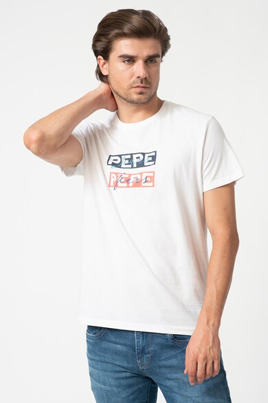 Pepe Jeans London Tricou de bumbac, cu imprimeu logo Barbati