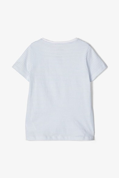 NAME IT Tricou de bumbac organic cu decolteu la baza gatului Fete