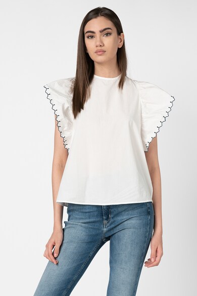 Vero Moda Bluza din bumbac organic cu maneci fluture Laci Femei
