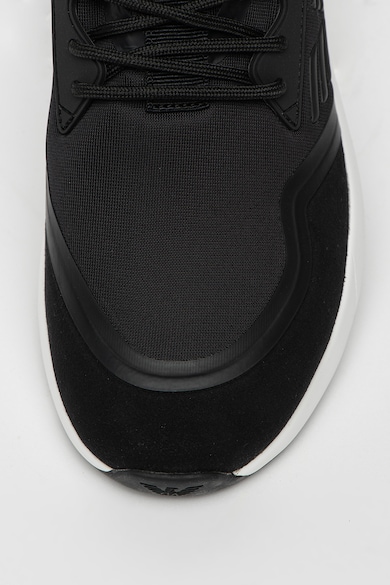 EA7 Pantofi sport slip-on cu garnituri din piele intoarsa ecologica Barbati