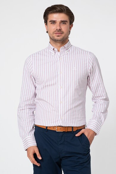 Gant Camasa slim fit cu model in dungi Barbati