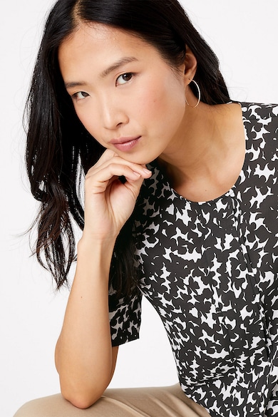 Marks & Spencer Bluza cu maneca scurta si model abstract Femei