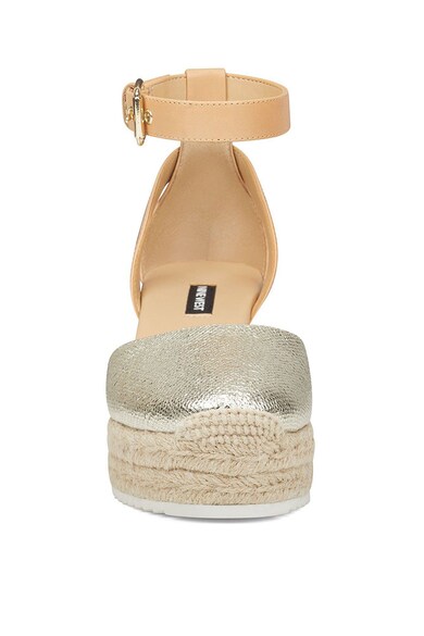 NINE WEST Sandale wedge tip espadrile de piele Audra Femei