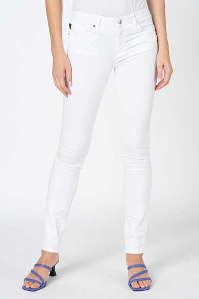 Love Moschino Blugi skinny cu logo brodat Femei