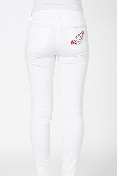 Love Moschino Blugi skinny cu logo brodat Femei