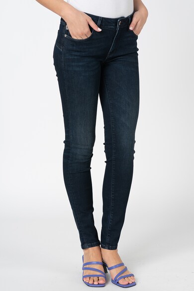 Love Moschino Blugi skinny cu logo din strasuri pe partea din spate Femei