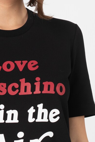 Love Moschino Rochie tip tricou cu imprimeu logo si text Femei