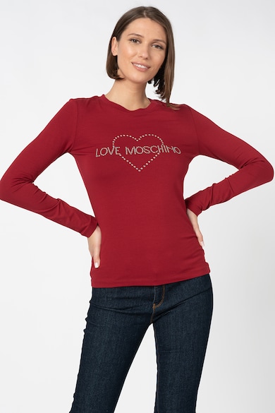 Love Moschino Felső strasszköves logóval női