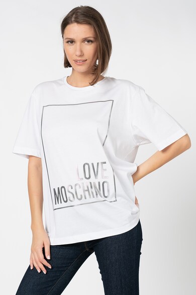 Love Moschino Tricou lejer cu imprimeu logo Femei