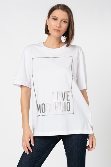 Love Moschino Tricou lejer cu imprimeu logo Femei