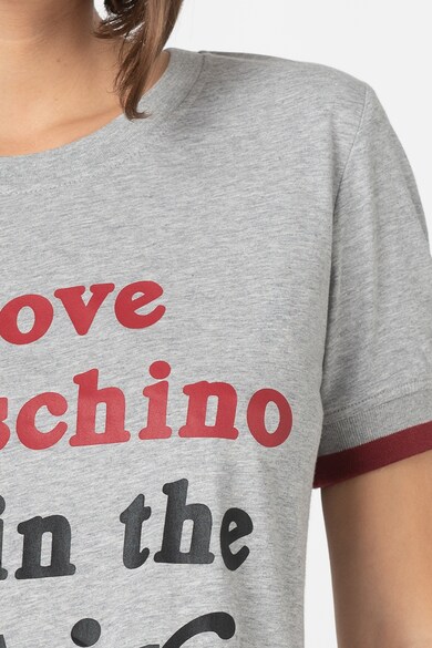 Love Moschino Tricou cu imprimeu text contrastant Femei