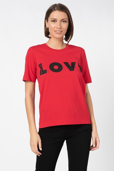 Love Moschino Tricou cu imprimeu cauciucat Femei