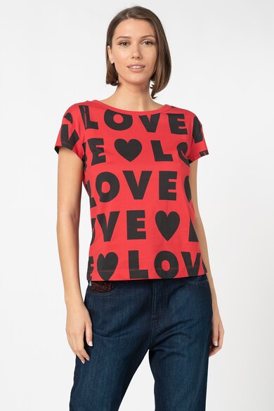 Love Moschino Tricou cu imprimeu tex Femei