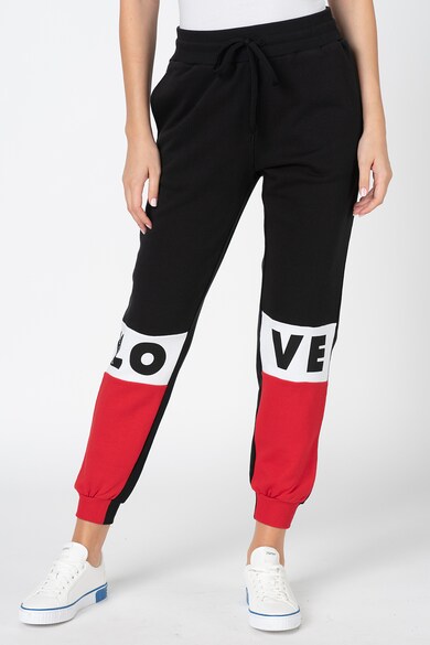 Love Moschino Pantaloni sport cu model colorblock Femei