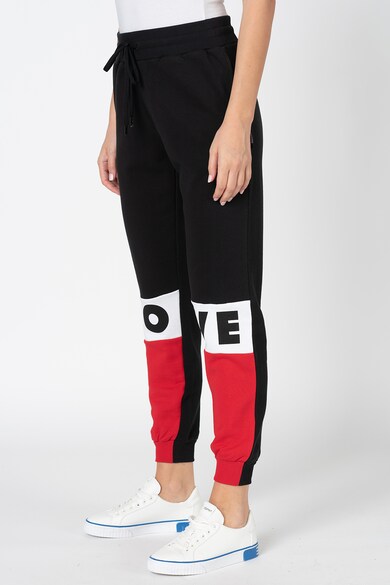 Love Moschino Pantaloni sport cu model colorblock Femei