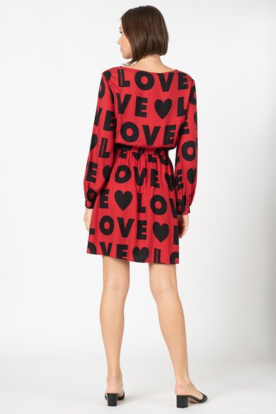 Love Moschino Rochie mini evazata cu model logo Femei