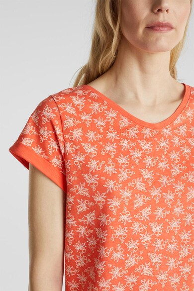 Esprit Tricou din bumbac organic, cu model floral Femei