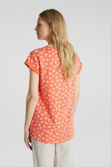 Esprit Tricou din bumbac organic, cu model floral Femei