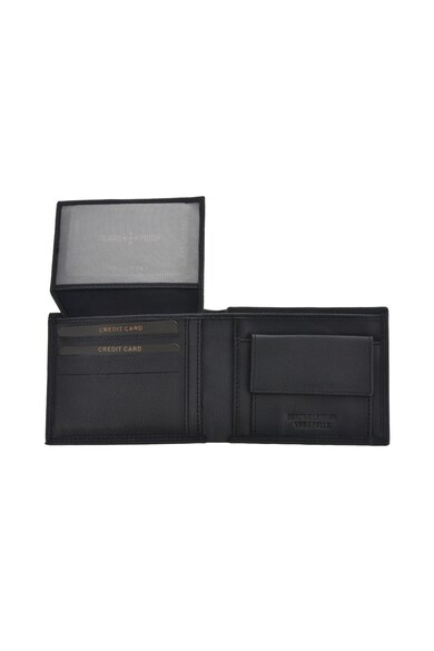 Pierro Poggi Кожен портфейл с двойно прегъване и лого Мъже