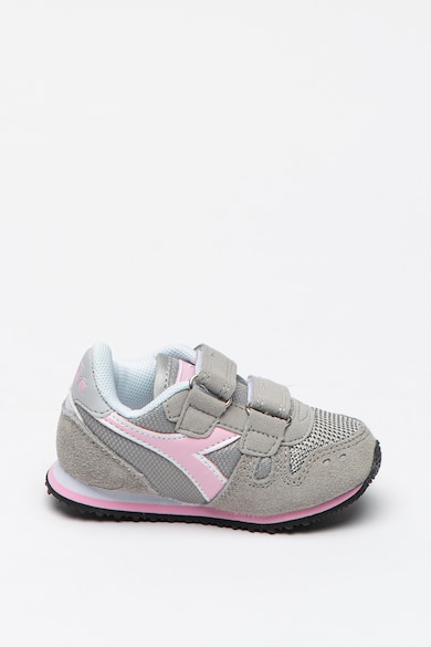 Diadora Pantofi sport din material textil si piele, cu velcro Simple Run Fete