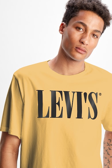 Levi's Tricou cu decolteu la baza gatului si imprimeu logo Barbati