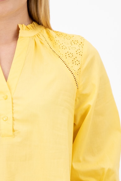 Vero Moda Bluza din bumbac organic, cu guler tip tunica Femei