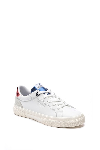 Pepe Jeans London Pantofi sport de piele ecologica cu varf rotunjit Fete