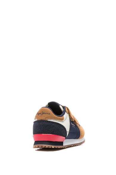 Pepe Jeans London Pantofi sport de piele ecologica cu velcro Baieti