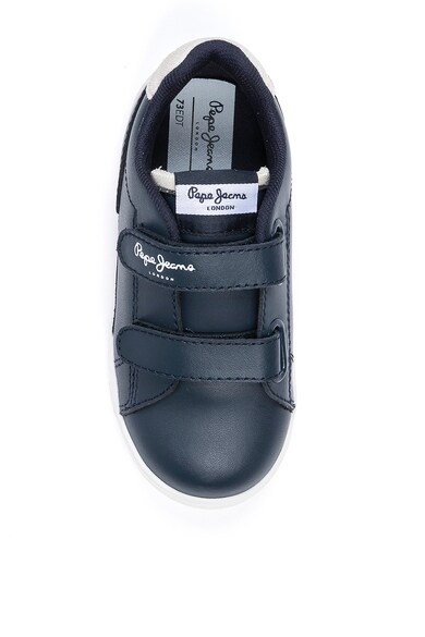 Pepe Jeans London Pantofi sport din piele cu inchidere velcro Baieti