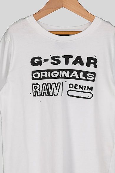 G-Star RAW Logómintás pamutpóló Lány
