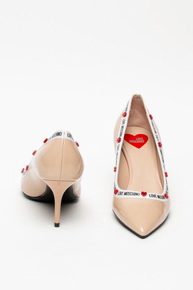 Love Moschino Pantofi cu varf ascutit si logo Vernice Femei