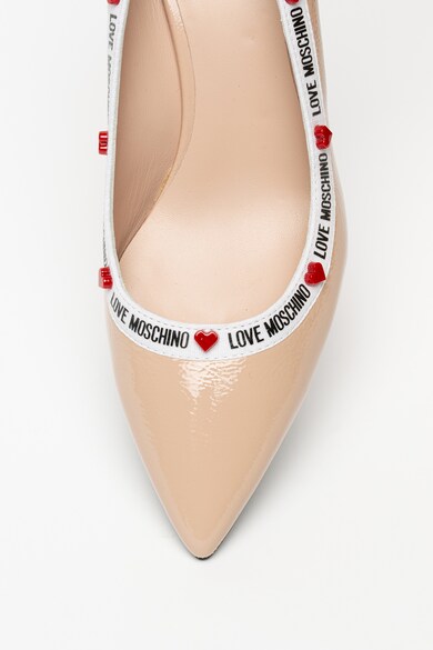 Love Moschino Pantofi cu varf ascutit si logo Vernice Femei