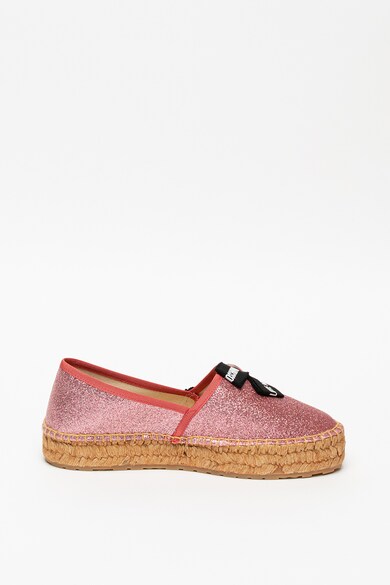 Love Moschino Espadrile stralucitoare cu funda Femei