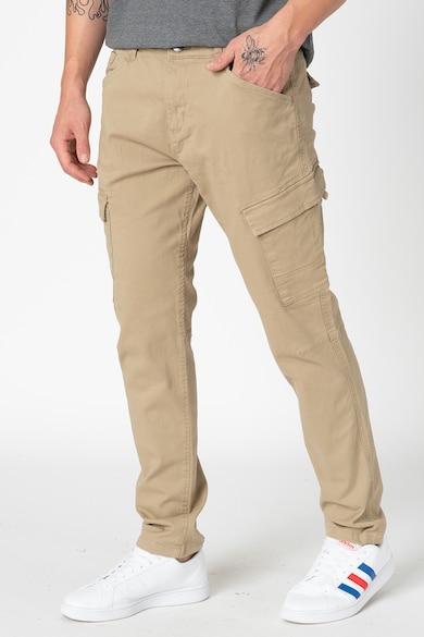 Esprit Pantaloni cargo slim fit din amestec de bumbac organic Barbati