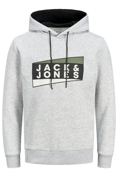 Jack & Jones Pamuttartalmú kapucnis pulóver logómintával férfi