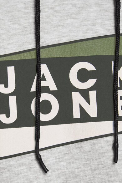 Jack & Jones Pamuttartalmú kapucnis pulóver logómintával férfi