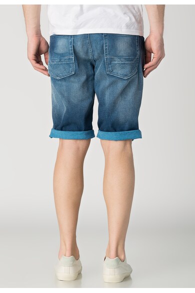 Jack & Jones Bermude albastre din denim decolorat Tristan Barbati