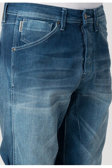 Jack & Jones Bermude albastre din denim decolorat Tristan Barbati