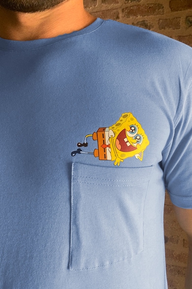 Trendyol Tricou cu decolteu la baza gatului si detaliu Spongebob Barbati