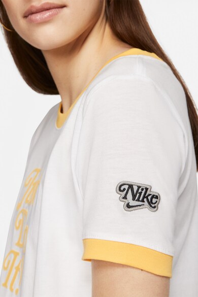 Nike RINGER RETRO feliratos pamutpóló női